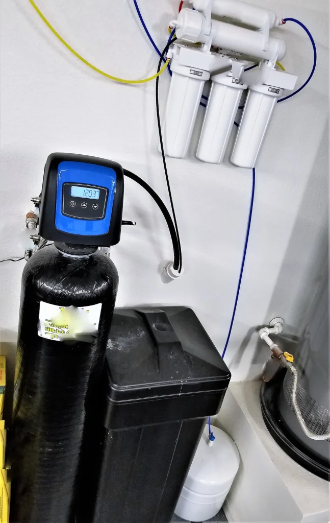 A water treatment system installation.